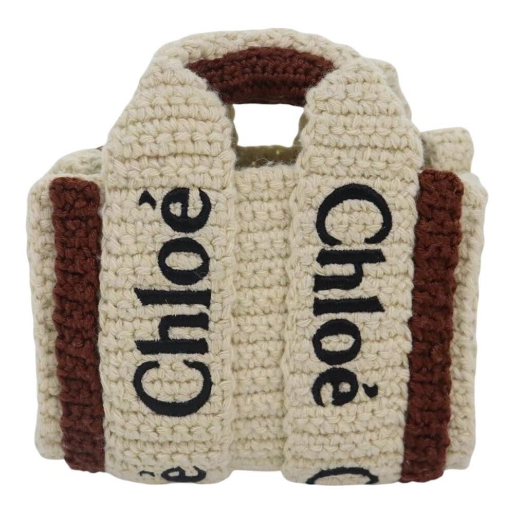 Chloe Cotton Woody Handbag Beige